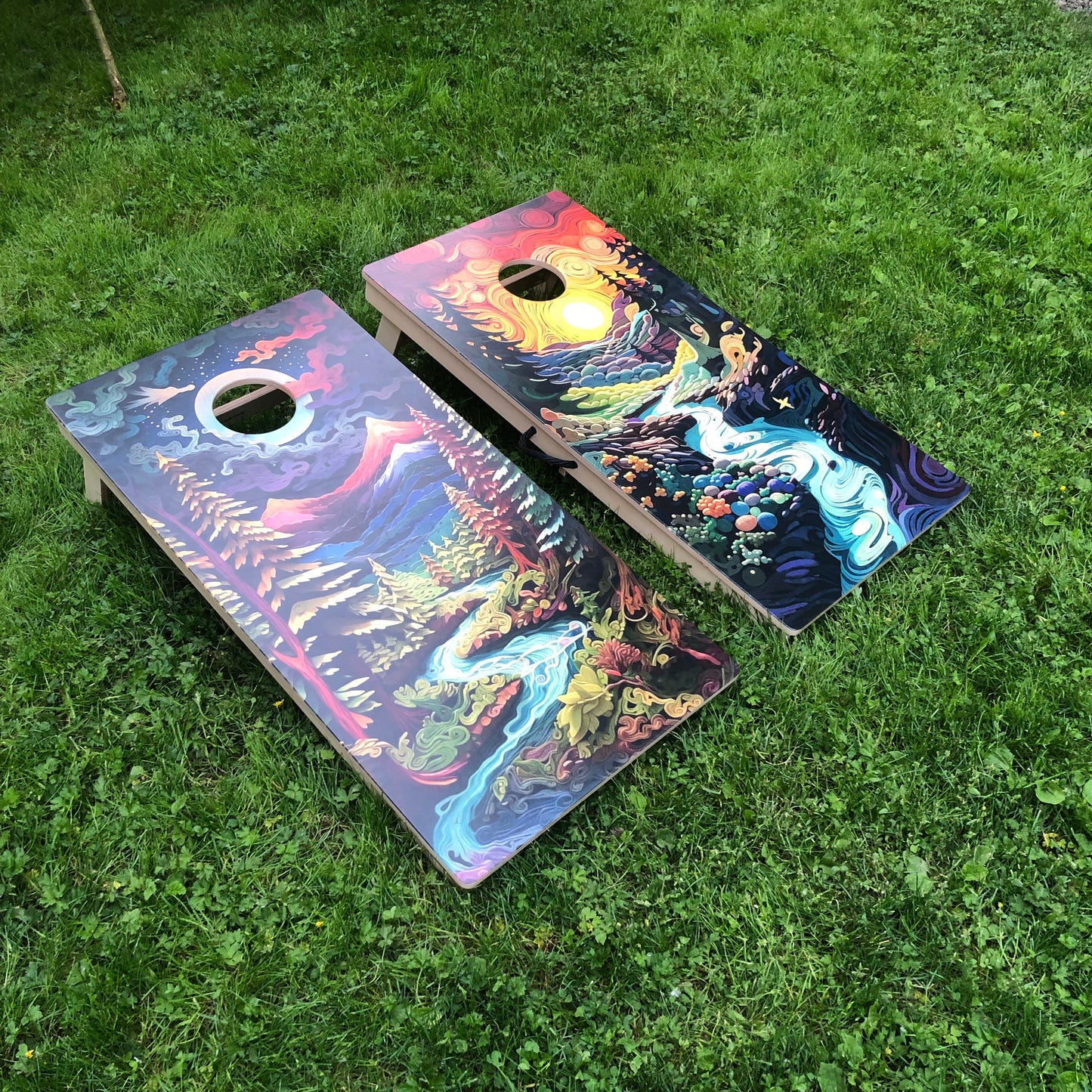 Fantasy Forest Cornhole Board Set