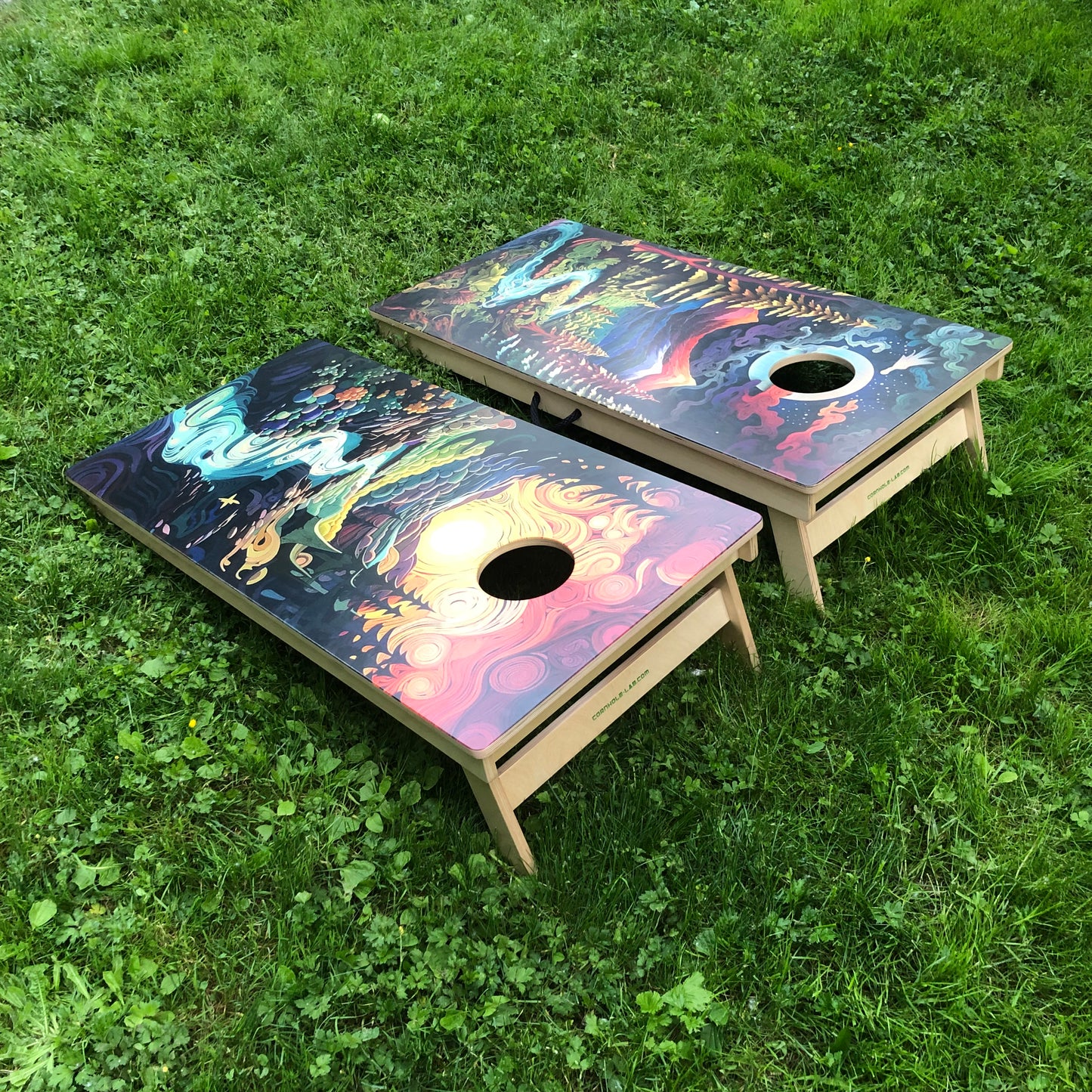 Fantasy Forest Cornhole Board Set