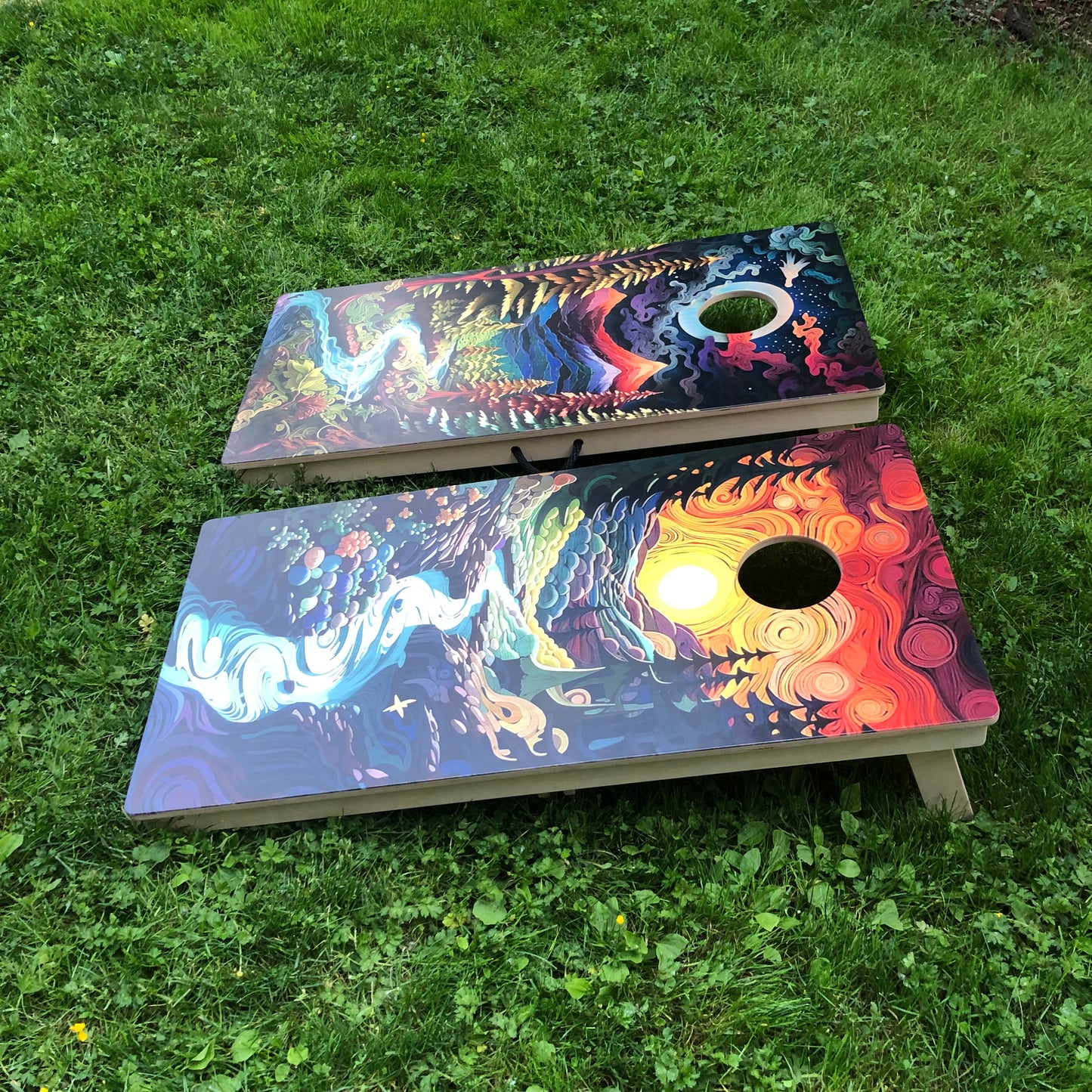 Fantasy Forest Cornhole Board Set
