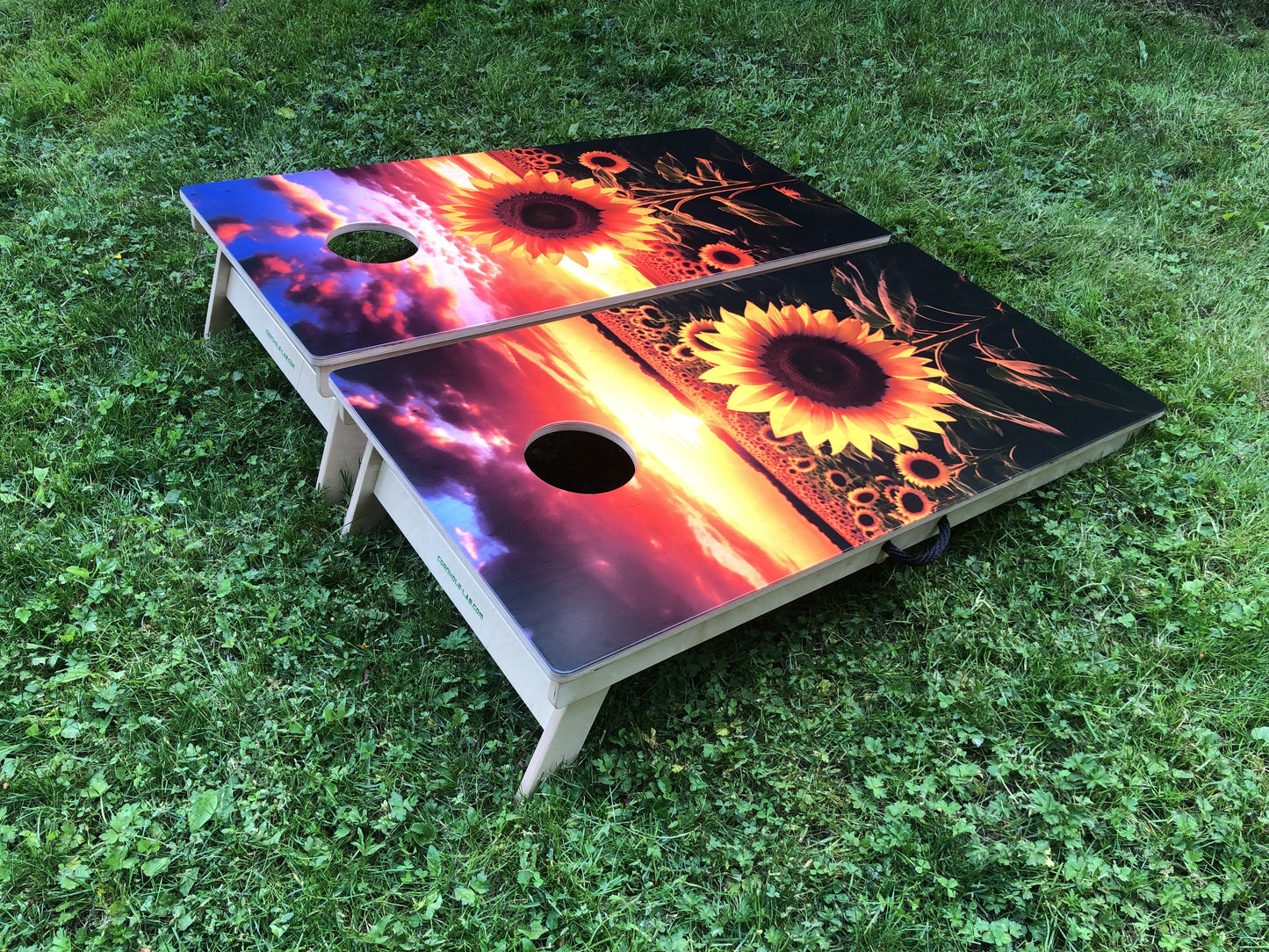 Sunflower Fields Cornhole Board Set