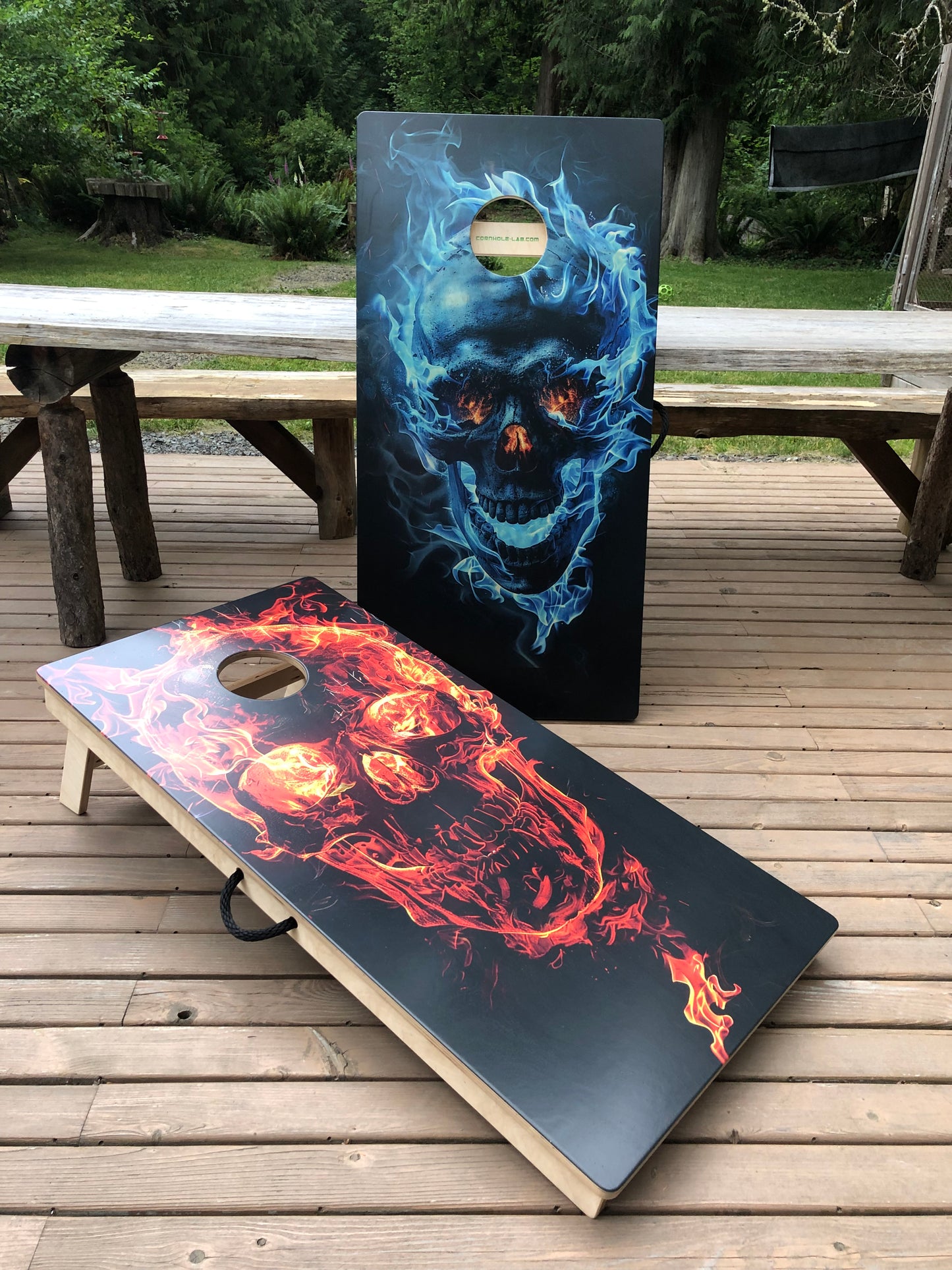Skulls Cornhole Board Set