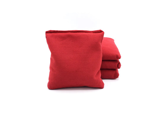 Red Traditional Canvas Cornhole Bag Set (4 Bags)