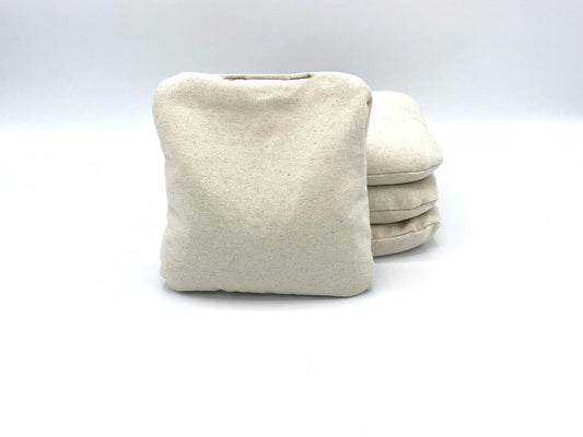 Beige Traditional Canvas Cornhole Bag Set (4 Bags)
