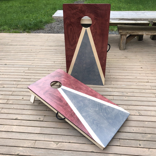 Crimson & Grey Tailgate/mini Cornhole Boards