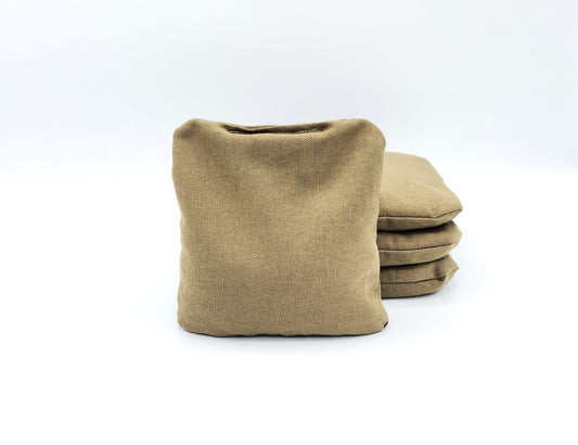 Light Brown Traditional Canvas Cornhole Bag Set (4 Bags)