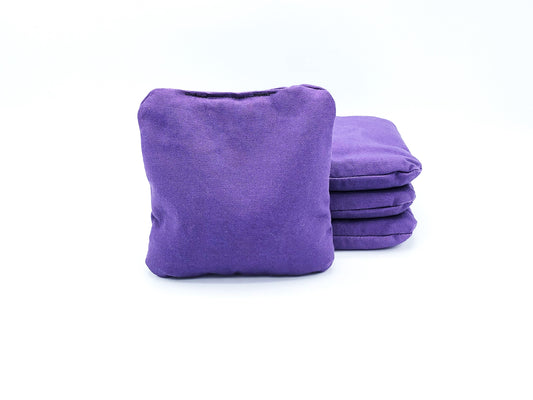 Purple Traditional Canvas Cornhole Bag Set (4 Bags)