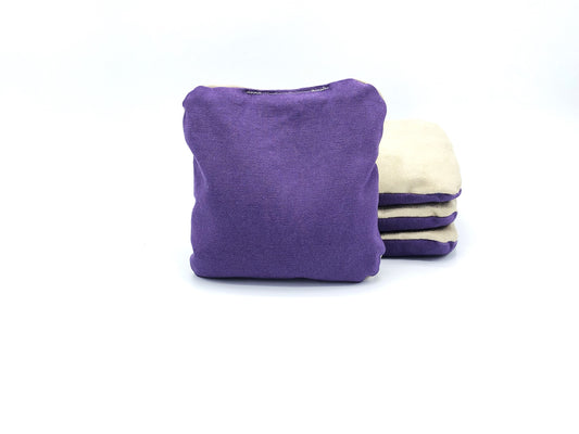 Purple and Gold Stick & Slick Cornhole Bags (4 Bags)