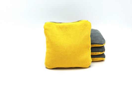 Yellow and Black Stick & Slick Cornhole Bags (4 Bags)