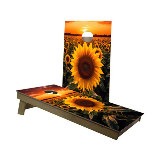 Sunflower Fields Cornhole Board Set